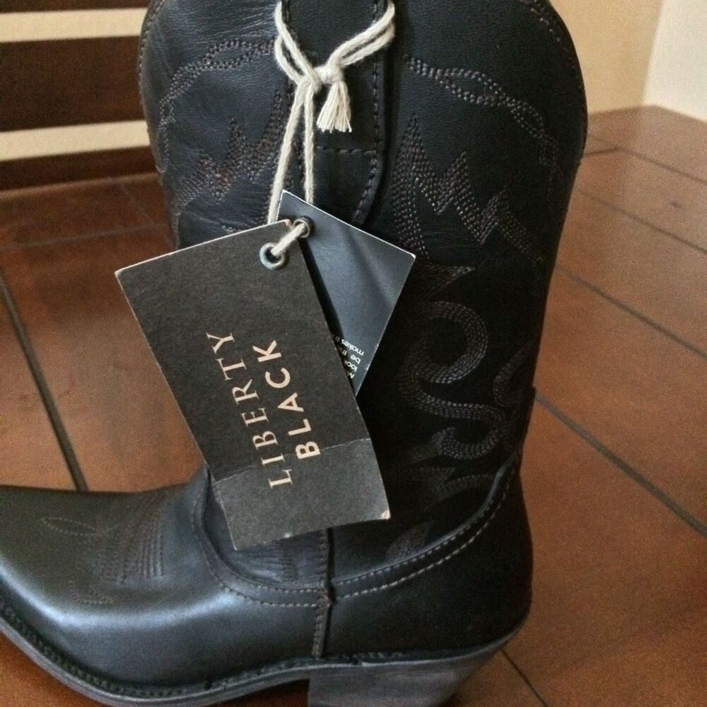 NWT Liberty Black black cowboy boots size 8 - Picture 9 of 14